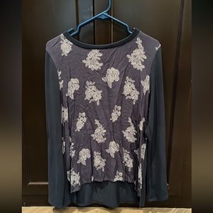 Kaileigh Krystyn Mixed Material Top